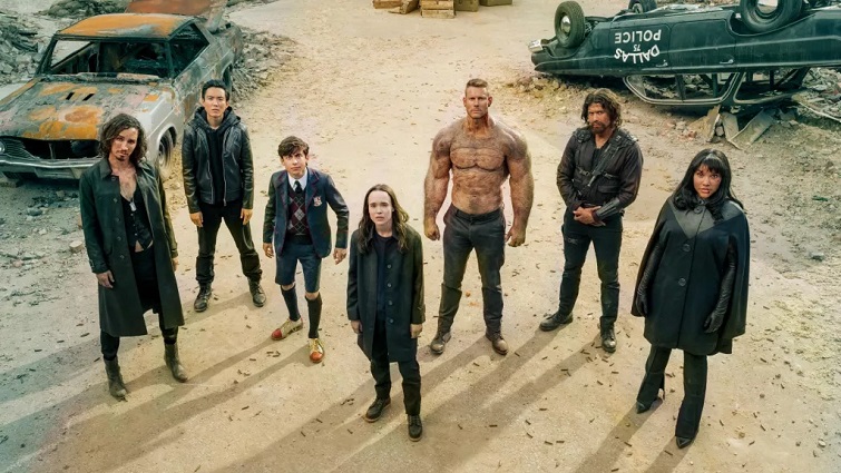 The cast of Umbrella Academy. Courtesy of Netflix.