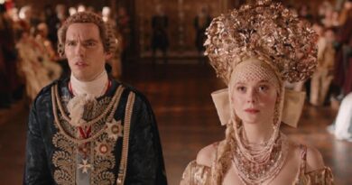 Nicholas Hoult plays Peter III alongside Elle Fanning as Catherine in The Great. Courtesy of Hulu.